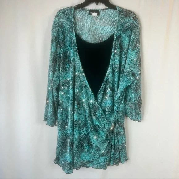 Maggie Barnes Top Tunic Modest Shirt Womens
Career Tropical Print Size: 4X - Picture 1 of 11